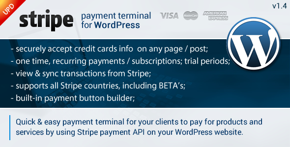 Streifen Zahlungsterminal Wordpress