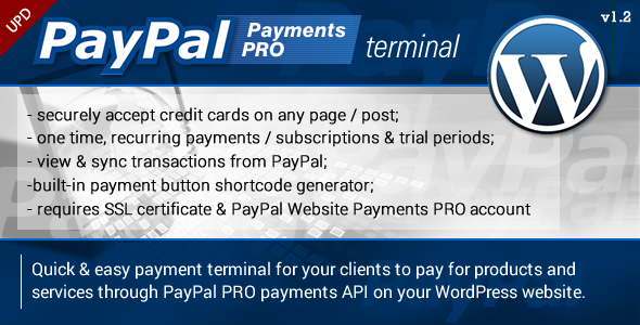 PayPal PRO Zahlungsterminal Wordpress