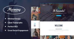 Morning Records – Ein stilvolles Sound Recording Studio WordPress Layout