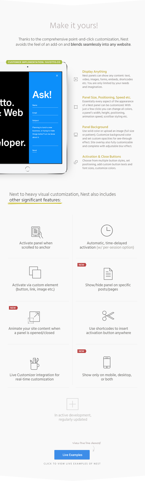 Funktionen und Anpassungsdetails