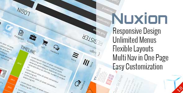 Nuxion jQuery - Responsive UX Navigation Menüleiste