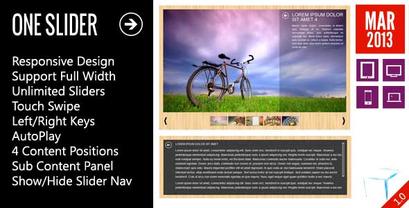 OneSlider - Responsive Slider mit interaktiven Inhalten