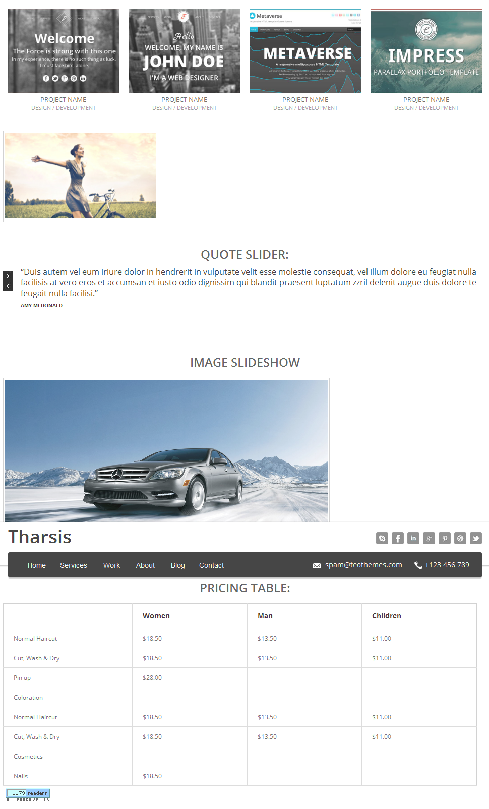 Tharsis - Responsives One Page Portfolio Layout