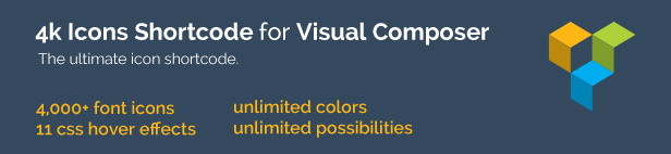 4k Icons Add-on für Visual Composer