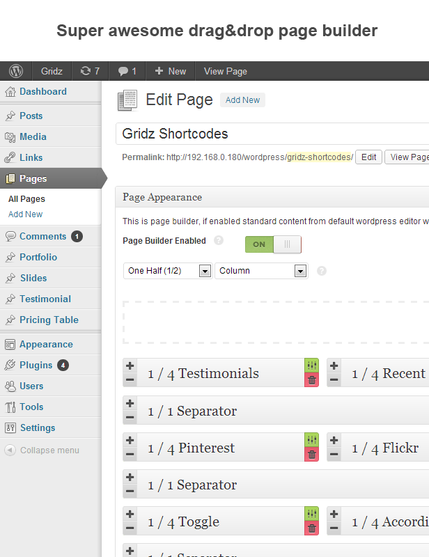 Gridz - Kreativagentur Retina Ready WP Vorlage