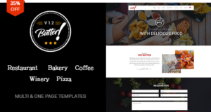 Butter – Professionelles Restaurant, Bäckerei, Kaffee, Weingut und Pizza WordPress Template