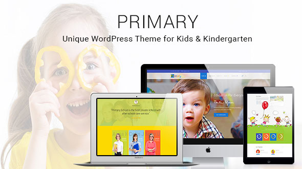Primär - Kinder und Schule WordPress Layout | Bildungsmaterial Design WP