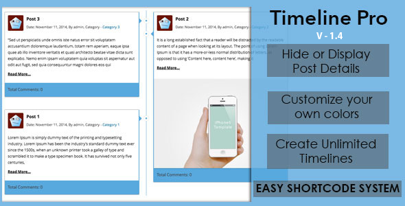 Timeline Pro - Responsive Timeline für WordPress