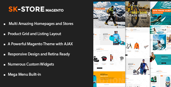 SK Laden? Einzigartiges Magento-Layout für Sportgeschäfte 