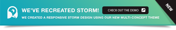 Storm WordPress - Vollbild Hintergrund Thema