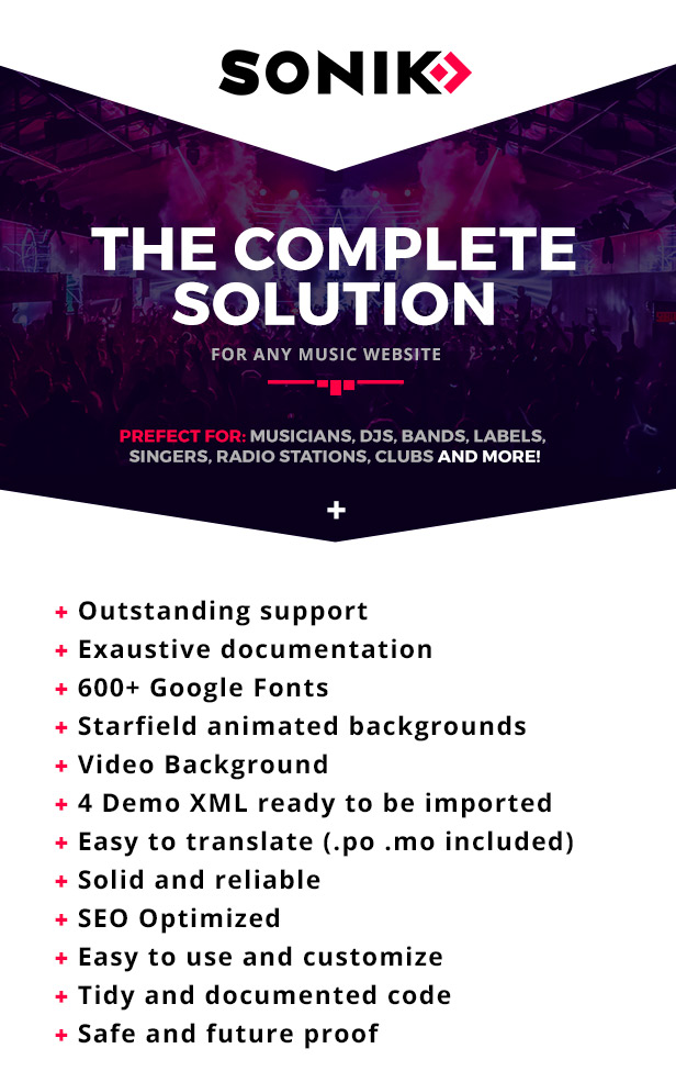 Sonik Responsive Musik WordPress Template