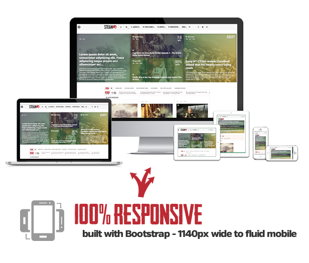 Steam - Responsive Retina Review Magazin Thema