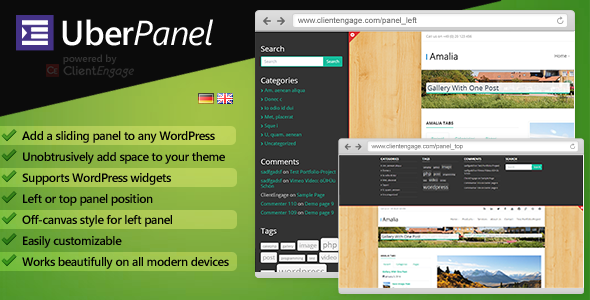 UberPanel - Sliding Panel Plugin für WordPress