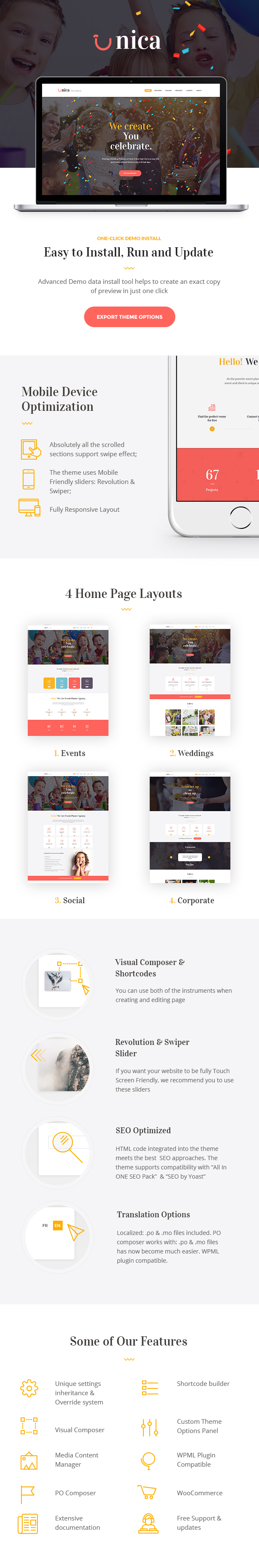 Unica - Eventagentur WordPress Template