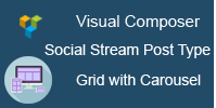 Visual Composer - Social Stream Beitragstyp Raster und Karussell