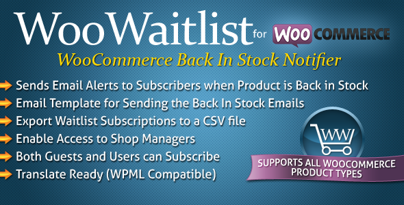 WooWaitlist - WooCommerce Zurück In Stock Notifier