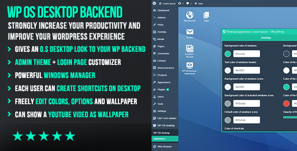 WP OS Desktop Backend - Mehr als ein Wordpress Admin Template