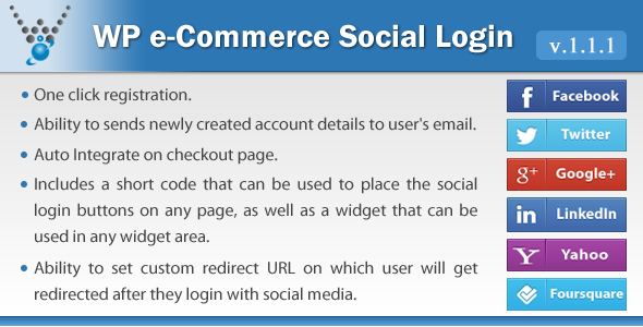 WP e-Commerce Social Login - WordPress Plugin