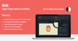 BAB: Sauberes, responsives Portfolio WordPress Vorlage