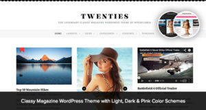 Zwanziger – sauberes, responsives Blog WordPress Template