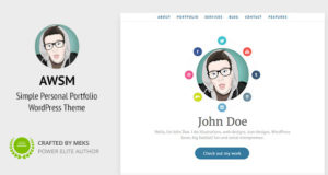 AWSM – Einfaches persönliches Portfolio WordPress Layout