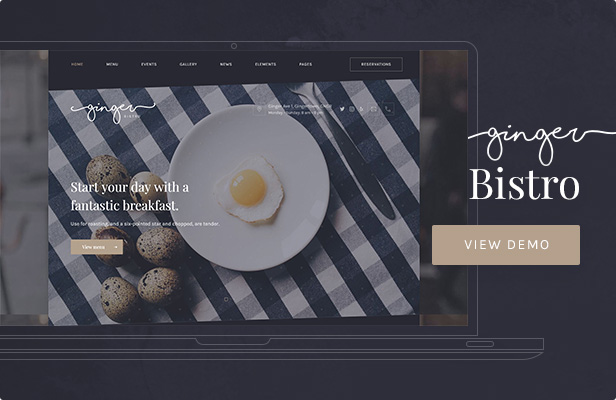 Ingwer - Bistro WordPress Template