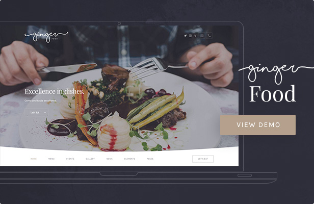 Ingwer - Essen WordPress Template