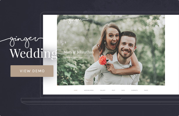 Ingwer - Hochzeit WordPress Template