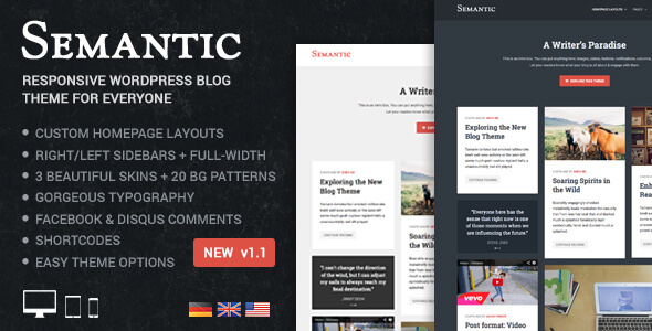 Semantisch - Responsive & Clean WordPress Blog Template