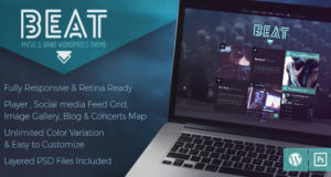 Beat – One-Page Musik & Band AJAX WordPress Template