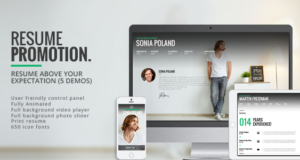 Promotion – Animiertes CV Lebenslauf Thema