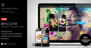 Encore Responsive Produktpräsentation WordPress Template