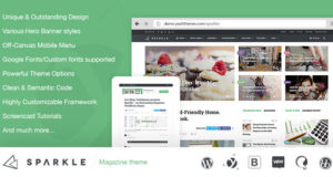 Sparkle – Herausragende Zeitschrift Thema für WordPress