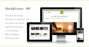 Schwarz & Grün – Responsives WordPress Layout