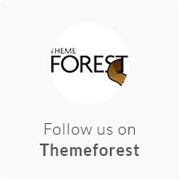 folge uns auf theme forest