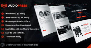 Audiopress | Ein WordPress-Vorlage für Musikfestivals und Bands