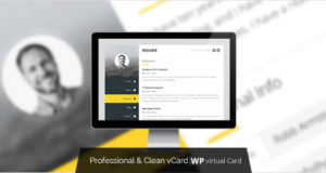 Premium-Ebenen: WordPress vCard & Resume Vorlage