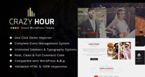 Verrückte Stunde – Event Management WordPress Vorlage