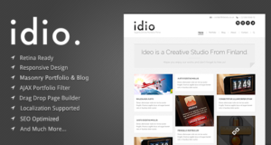 idio – Minimalistisches WordPress Portfolio Thema