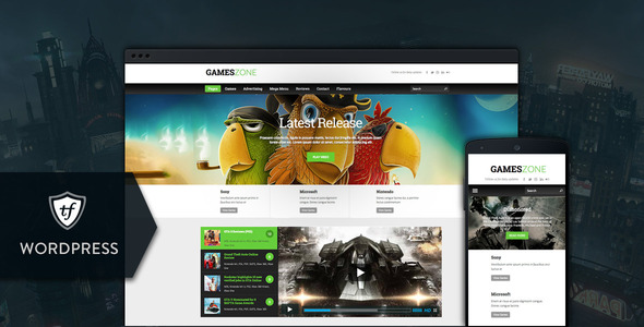 Spielezone – Gaming WordPress Vorlage