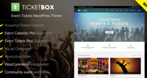 TicketBox – Veranstaltungstickets WordPress Template
