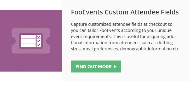 FooEvents Benutzerdefinierte Teilnehmerfelder