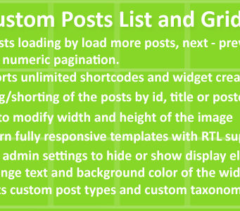 Ajax Custom Posts Liste und Grid Pro