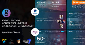 Konferenz / Meetup / Festival Veranstaltung WordPress Template | G-Event WP Thema