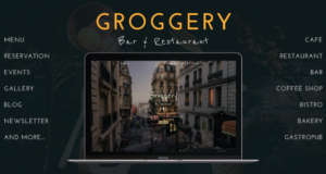Groggery – Responsive Bar, Restaurant und Cafe WordPress Layout