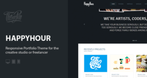 InHappyHour: Responsives Portfolio WordPress Vorlage