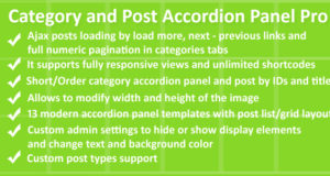 Kategorie und Post Akkordeon Panel Pro