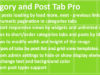 Kategorie und Post Tab Pro