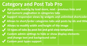 Kategorie und Post Tab Pro