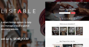 LISTABLE – Ein freundliches Verzeichnis WordPress Template